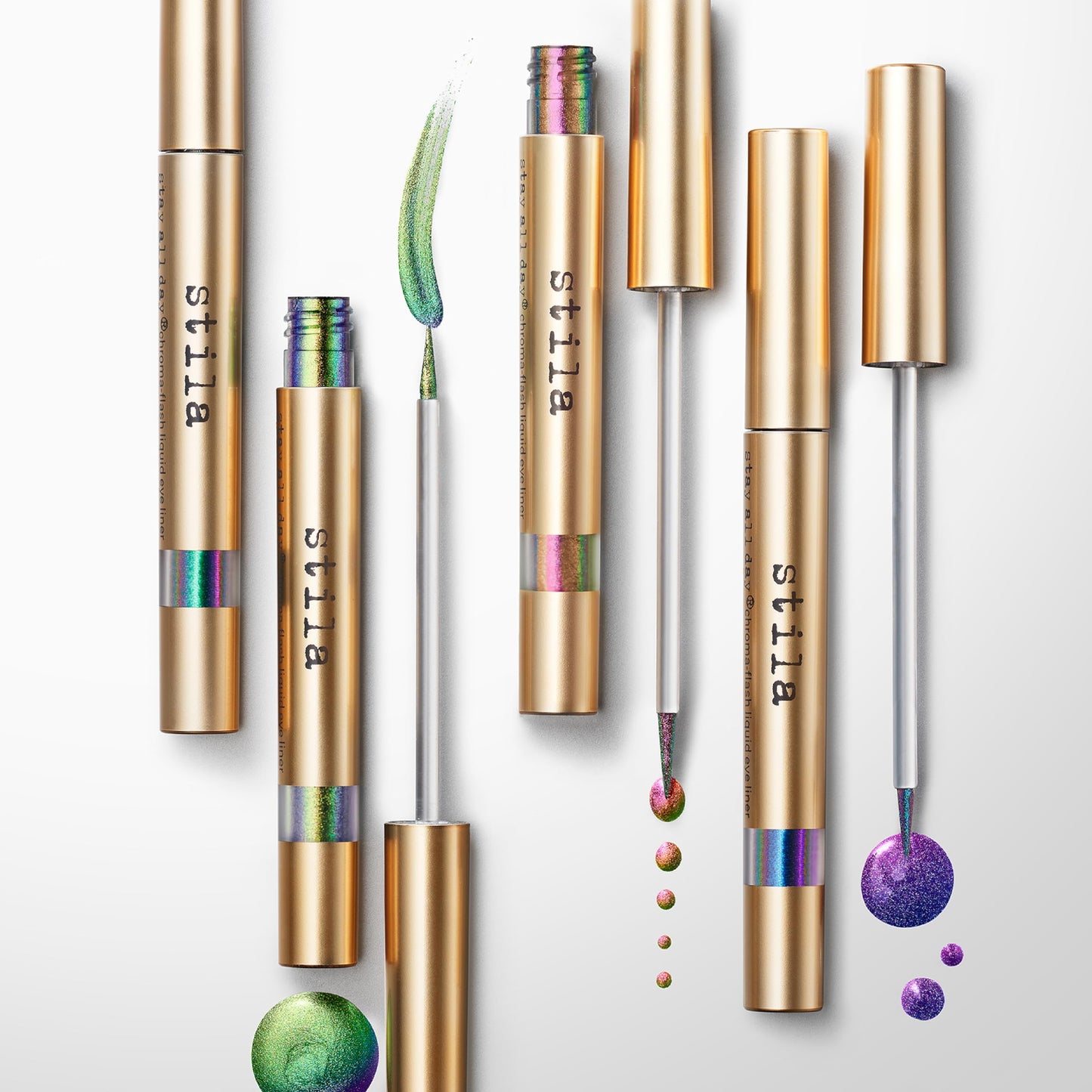 stila Stay All Day® Chroma-Flash Liquid Eye Liner | Long-Wear Shade-Shifting Metallic Liner with Chrome Finish | Smudge-Proof, Fade-Resistant | Precision Brush Tip | Bold, Multi-Dimensional Color