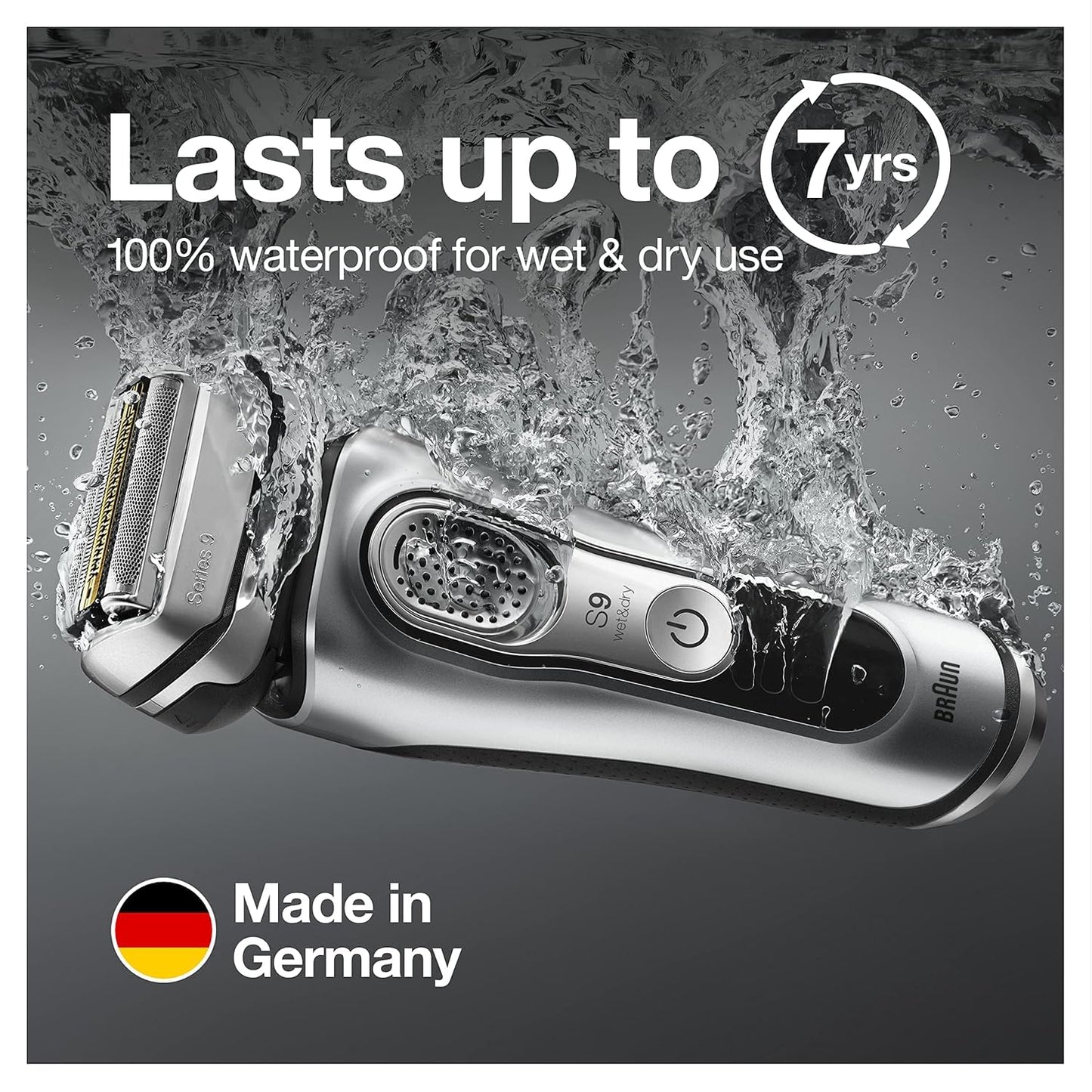 Braun Electric Shaver Head Replacement Part 92B Black, Compatible with Series 9 Electric Razors for Men