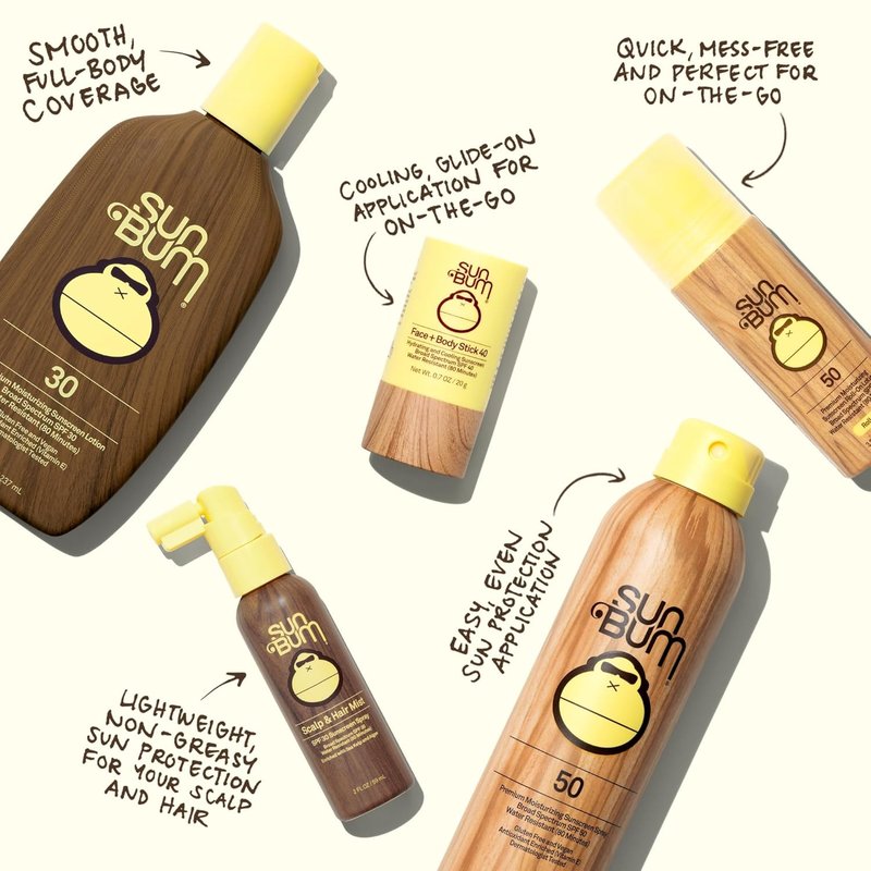 Sun Bum SPF 30 & 50 Sunscreen Spray - Vegan, Broad Spectrum UVA/UVB Protection | Moisturizing, 2-Pack
