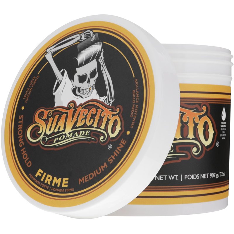 Suavecito Strong Hold Hair Pomade For Men, 32 oz - Medium Shine Water Based Wax Like Flake Free Hair Gel - Easy To Wash Out - All Day Hold For All Hair Styles