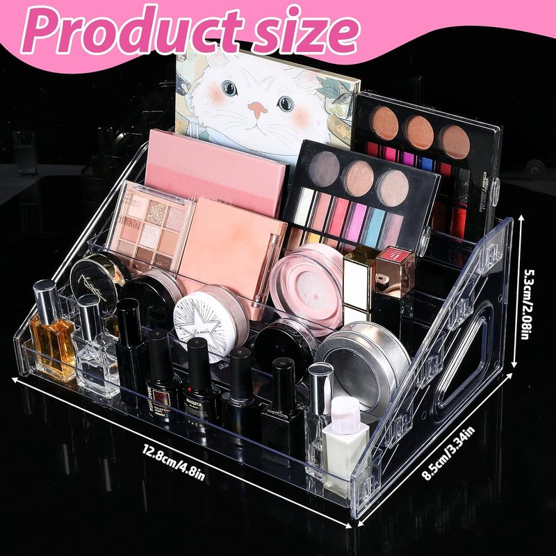 Acrylic Nail Polish Organizer - 5-Layer Sunglass & Eyeglasses Display Rack | Clear Makeup Storage Solution