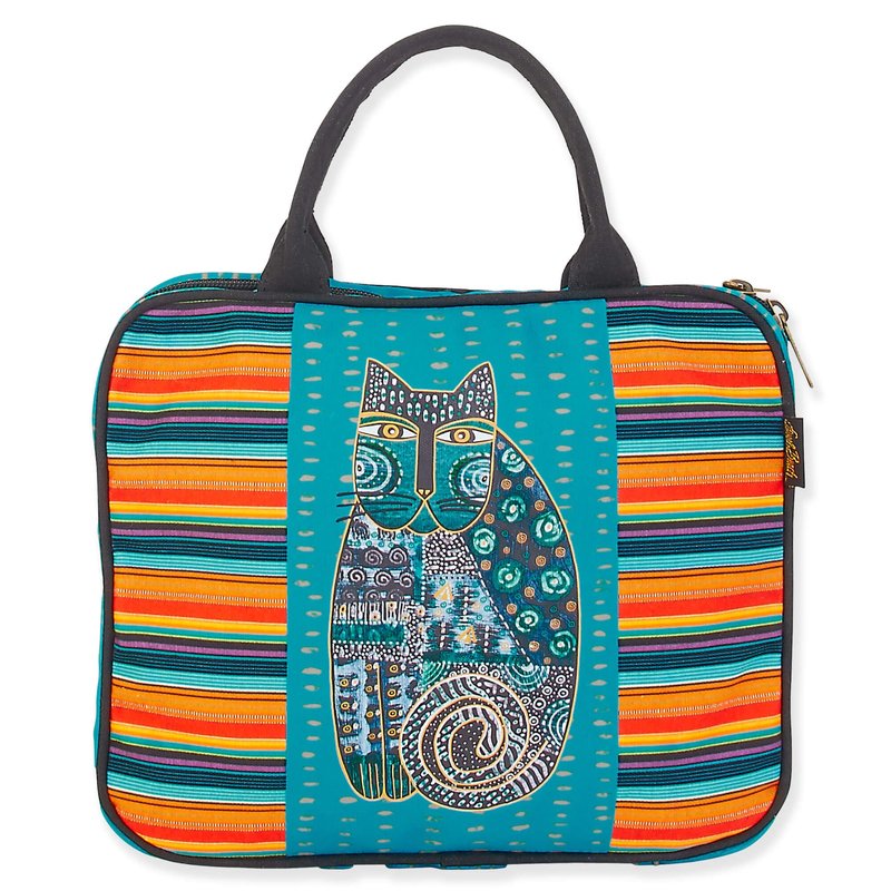 Laurel Burch Kitty Cat Cosmetic Makeup Travel Totes (Blue)