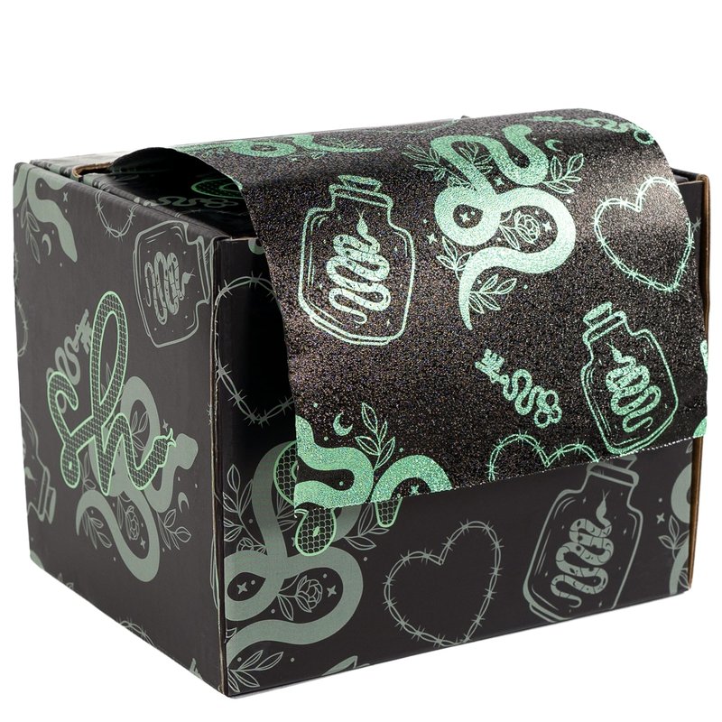 Simply Hair Hair Foil Roll – 100m Embossed Medium Weight Roll with Built-In Cutter – Custom Length Foil for Hair Dye, Highlights & Balayage - No-Slip Grip - 12.7cm - Serpent