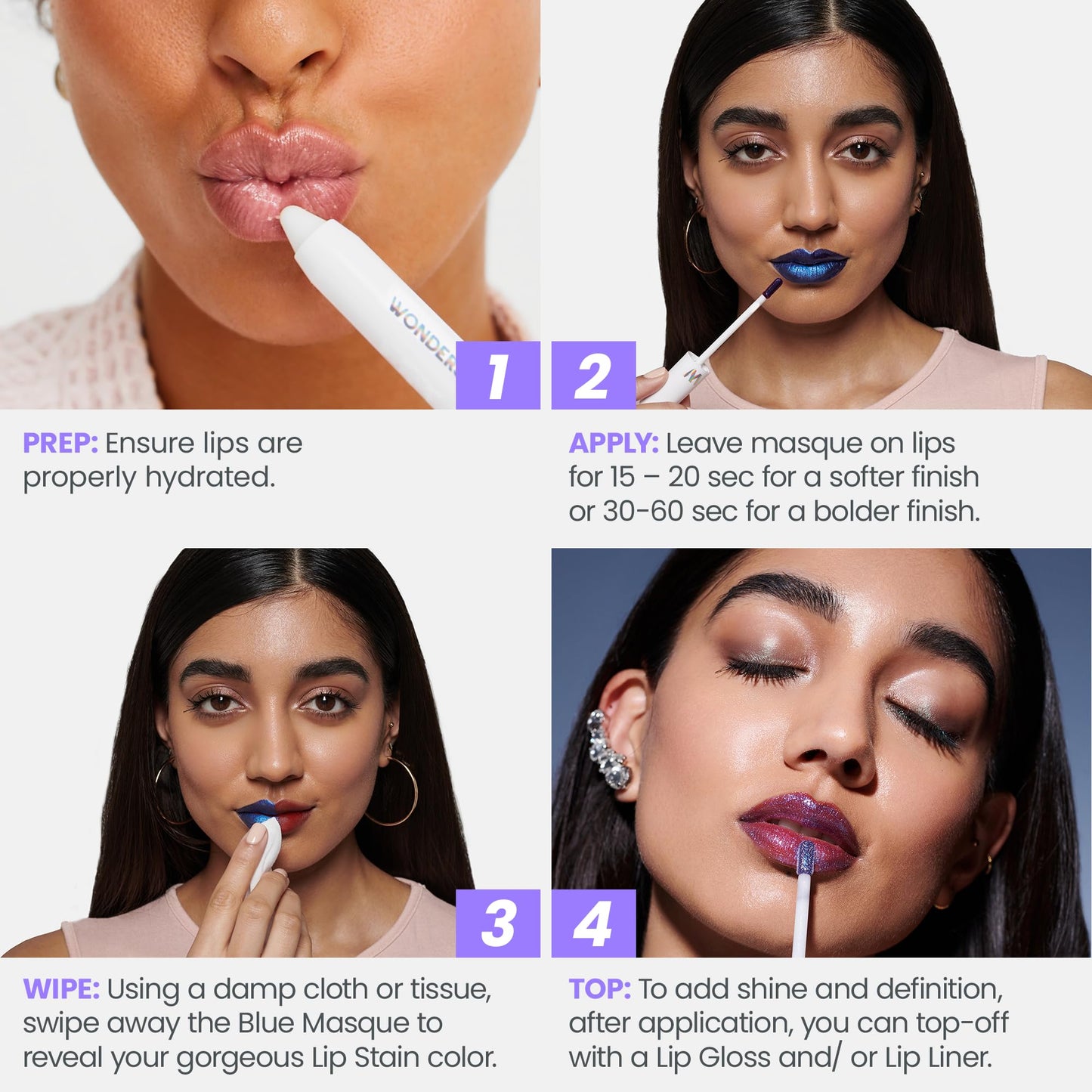 Wonderblading Lip Stain Peel Off Masque (Darling) with 360 Contour Lipliner (Ruby)