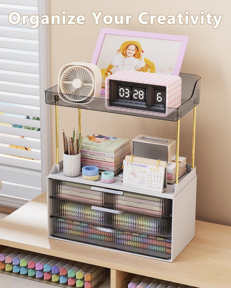 Anylady Bathroom Organizers and Storage, Makeup Organizer (Sturdy Durable Attractive), Ideal for Vanity, Countertop, Counter, Perfume, Skincare, Cabinet, Cosmetic, Dresser Organizer (white)