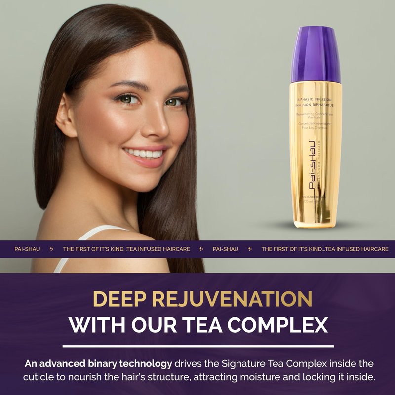 Pai-Shau Biphasic Infusion & Style Soufflé Set - Oil-Free Hair Rejuvenating Serum - Provides Shine, Thermal, and Environmental Protection, 4oz & Medium Hold Styling Cream for All Hair Textures, 5.9oz