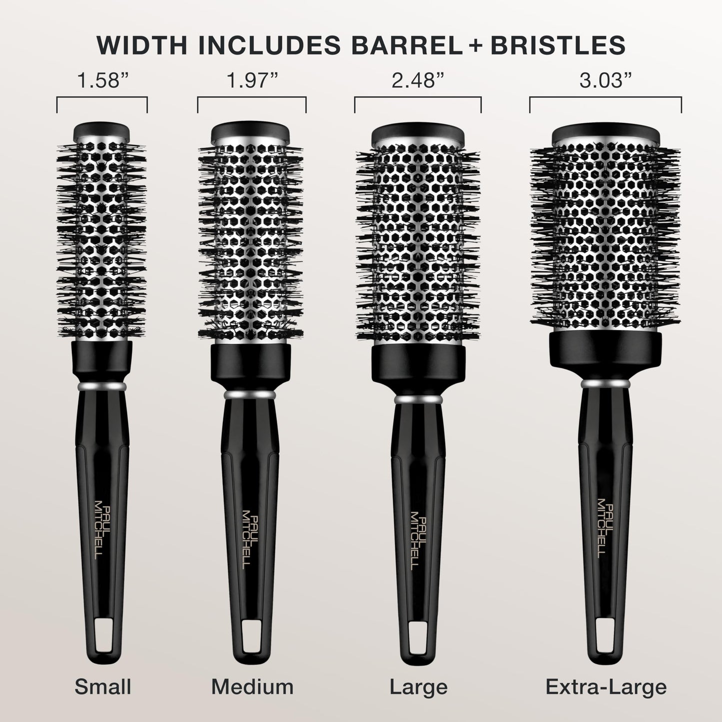 Paul Mitchell Pro Tools Express Ion Aluminum Round Brush, for Blow-Drying All Hair Types