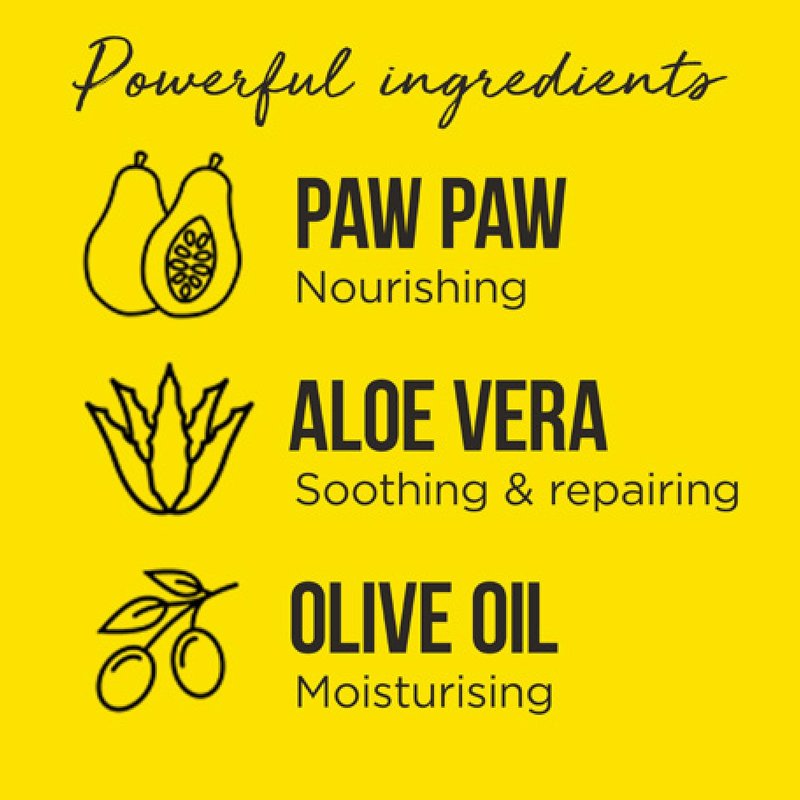 Dr.PAWPAW Overnight Lip Mask - Multi-Purpose Balm, Natural Pawpaw & Peptides Smooth Skin, Cracked Lips, Vegan, Ethical Beauty & Fregrance Free (3 x 25 ml)
