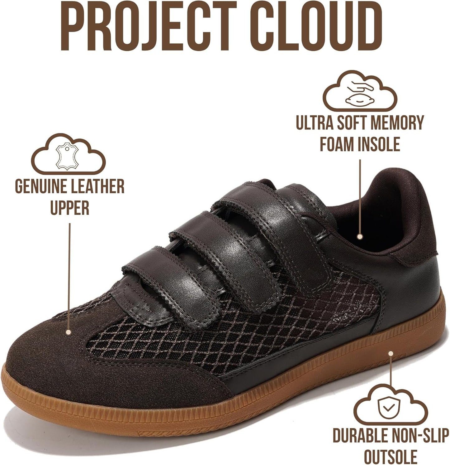 Project Cloud Women's Sneakers - Stylish & Comfortable Fashion Shoes with Memory Foam | Lightweight Non-Slip Design