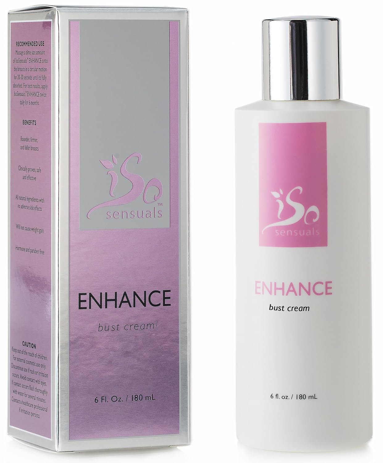 IsoSensuals ENHANCE - Breast Enlargement Cream for Quick Growth | Lifting & Firming - 2 Month Supply