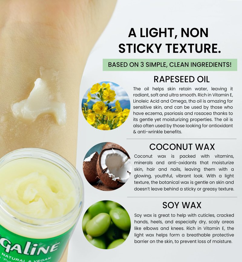 Beesaluxe Vegaline - 100% Natural, Vegan & Hypoallergenic Alternative to Petroleum Jelly - Unpetroleum - Lips, Hands, Baby, Makeup Remover and More (0.33 Ounce Wand)