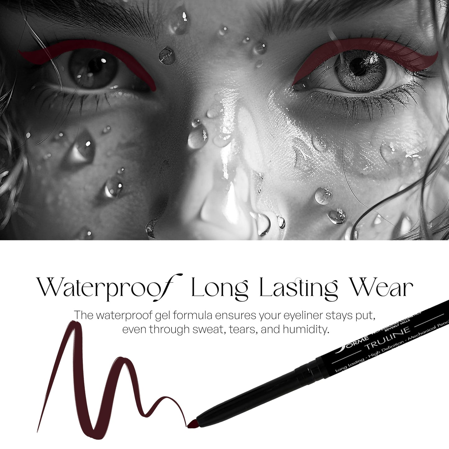 SORMÉ Truline Professional Mechanical Smudge Proof Eyeliner Pencil - Vitamin E Waterproof Gel Formula with Finest Color Pigment & Ultra Creamy - Nourishes Skin for All Day Long - 0.1 Ounce - Plum