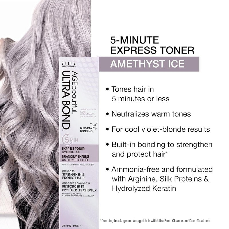 AGE Beautiful Demi Liqui-Creme Toner - 5-Minute Gray Hair Enhancer | Ammonia-Free, Nourishing Formula for Custom Shades