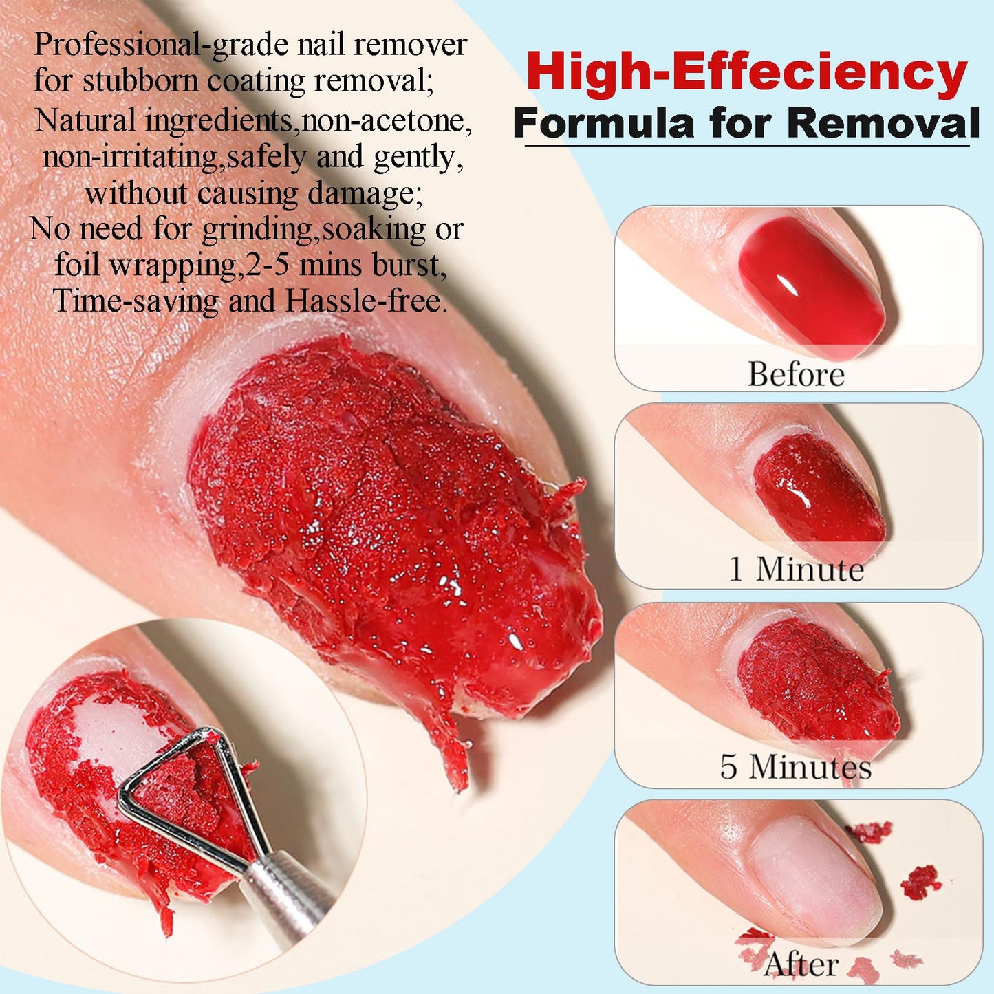 Gel Polish Remover & Cuticle Oil for Nails & Gel Nail Brush Cleaner & Colorful Nail Polish Remover Tools & Glass