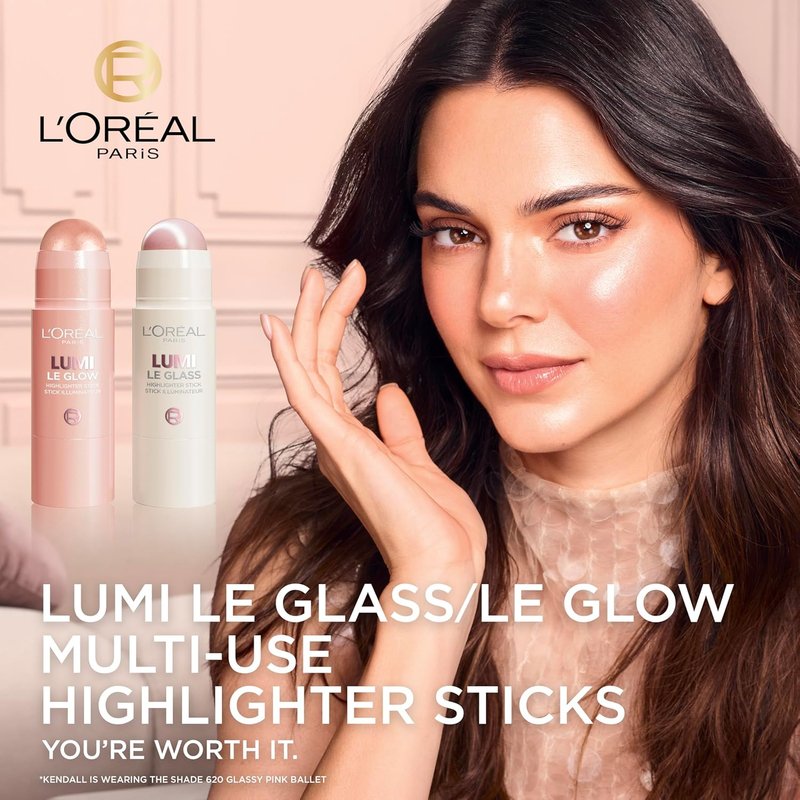 L'Oreal Paris True Match Lumi Highlighter Stick - Reflective Translucent Glow | 620 Pink Ballet, 0.17 Oz