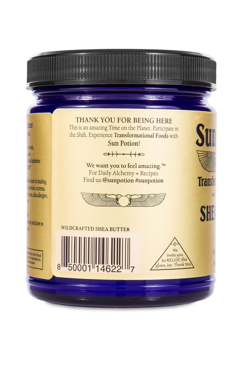 Sun Potion Unrefined Shea Butter Raw | 100% Pure Wildcrafted African Shea Nut Butter | Natural Moisturizer for Skin & Body | Non-GMO | No Added Fragrances | Chemical Free | 222g