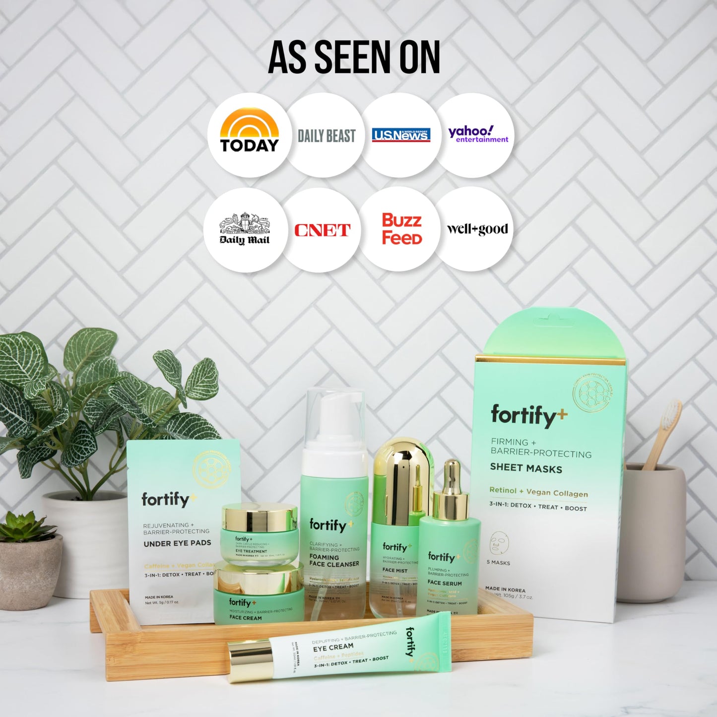 Fortify Hydrating Facial Mist Spray with Hyaluronic Acid & Aloe - Dermatologist Tested