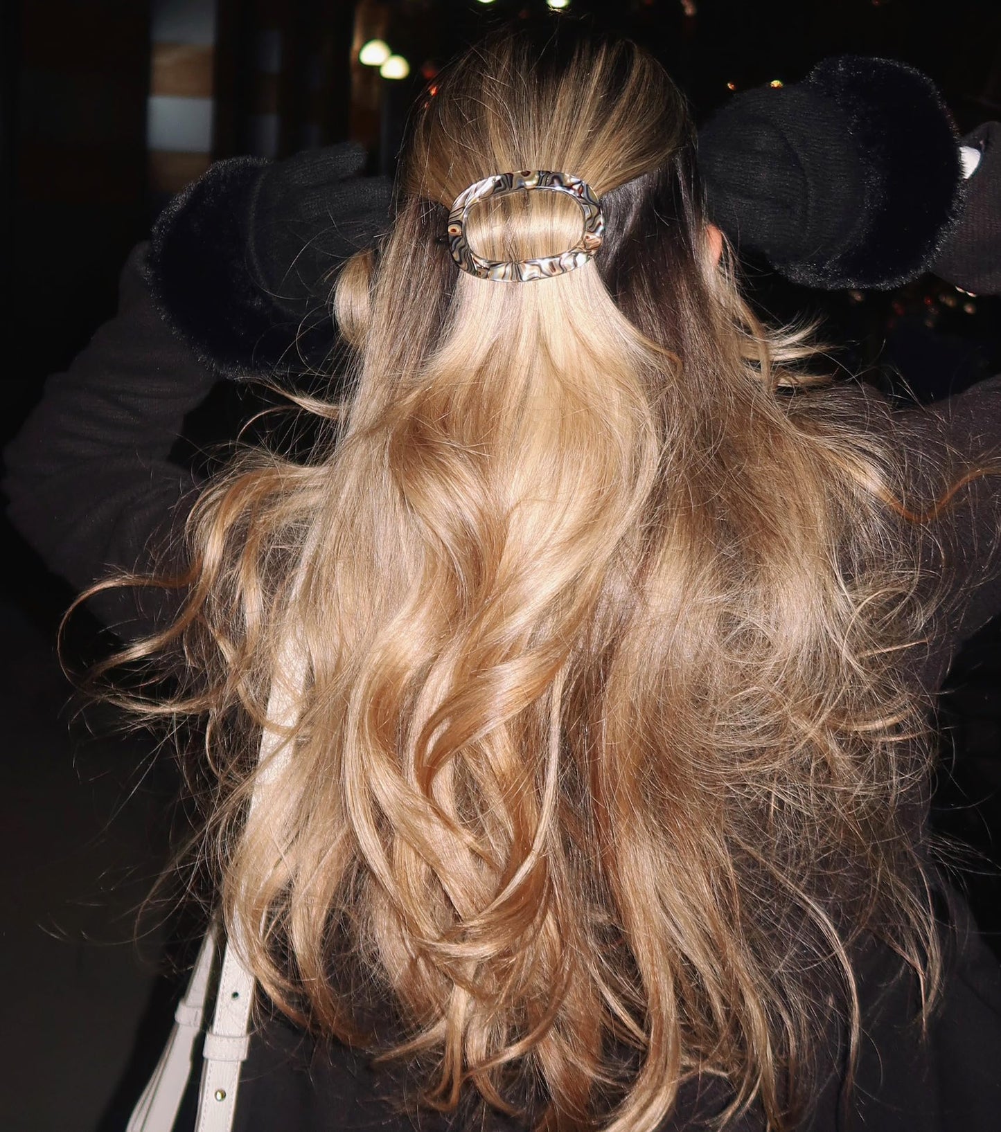 Camila Paris CP3355 French Hair Barrette Clip for Women, Handmade, Onyx, Slide-in Metal-Free Closure, Strong Hold Grip Hair Clips for Girls, No Slip Durable Styling Hair Accessories, Made in France