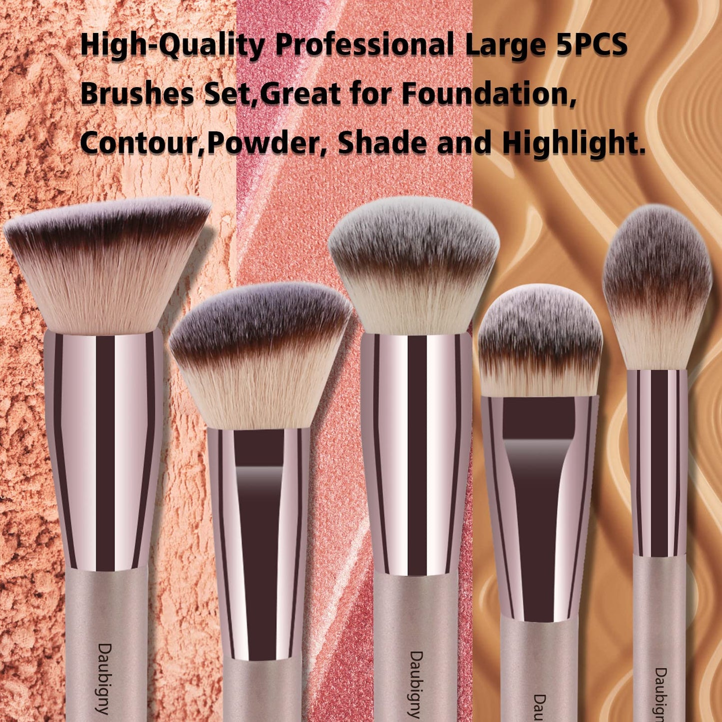 Daubigny Pro Makeup Brushes And Flawless Foundation Brush