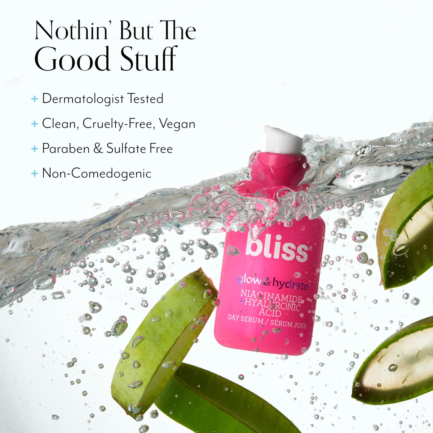 Bliss Hydration Sensations Bestsellers Kit: Glow & Hydrate Serum- Niacinamide + Hylauronic Acid Serum & Drench & Quench Hyluronic Acid Moistuirzer for Face- Cream to Water