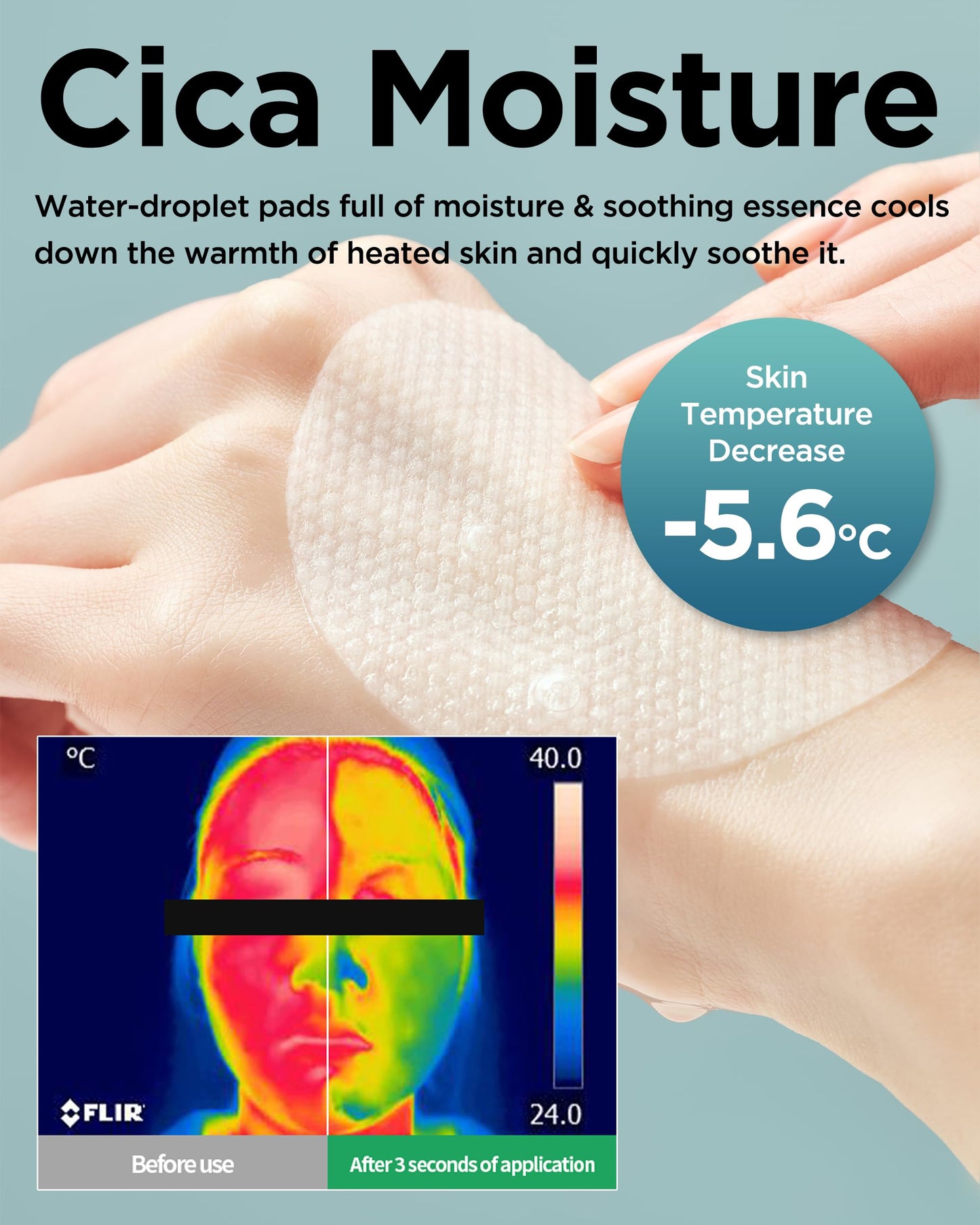 TOCOBO CICA Calming Aqua Toner Pad – Korean Vegan Dual-Sided Toner Pads with Fermented CICA, Aloe & Multi-Hyaluronic Acid – 3-Second Soothing and Cooling Care for Sensitive, Heated Skin, 60 Pads
