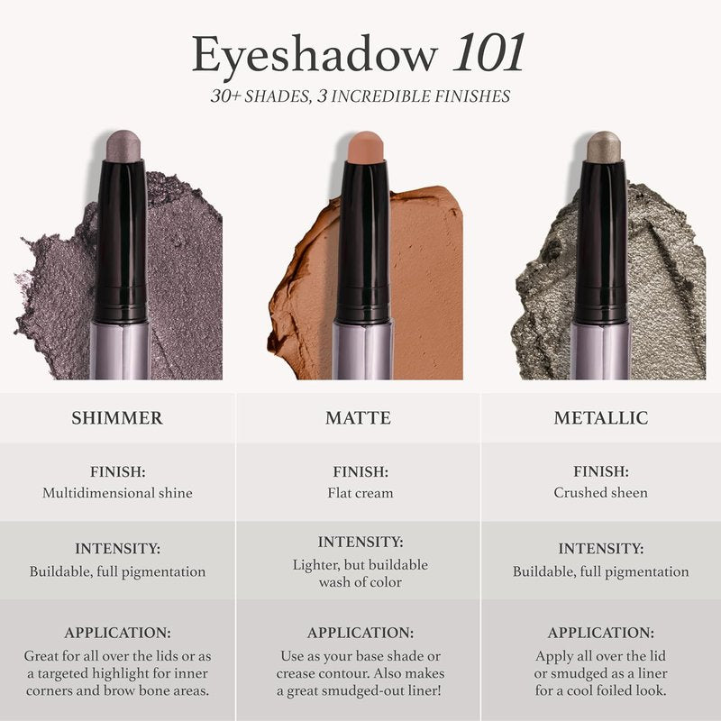Julep Eyeshadow Stick Duo - Crème to Powder Waterproof Formula | Meadow Shimmer & Pearl Shimmer