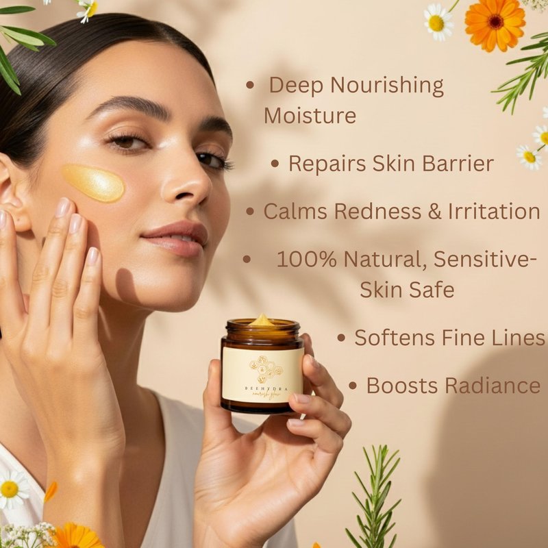 Beehydra Grass-Fed Beef Tallow Balm & Gua Sha Set – Nourishing Tallow Moisturizer for Face, Body & Hands – Natural Skincare