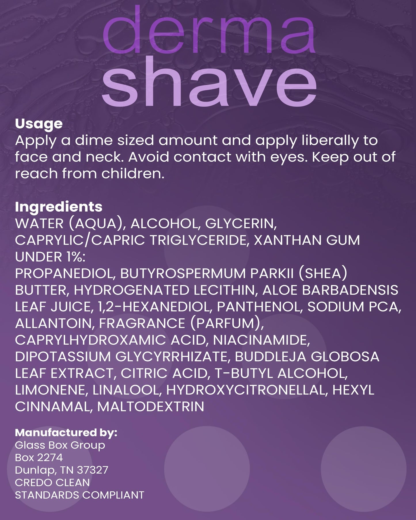 DermaShave - After Shave Lotion for Men - Great for Sensitive Skin - Liposomal Aftershave - No Greasy Feel, Clean Antiseptic Formula