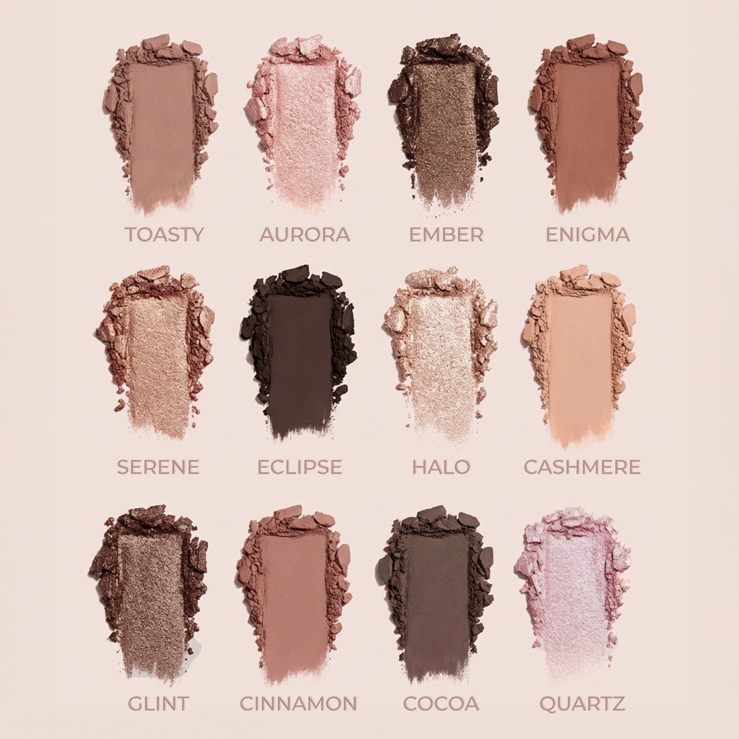 Lamora Nude Eyeshadow Palette - 12 Soft Pink Rose Shadows, Multi-Use Eye Makeup Palette with Matte & Shimmer Finishes, Ultra-Blendable Everyday Neutrals, Long-lasting Wear, Travel Makeup with Mirror