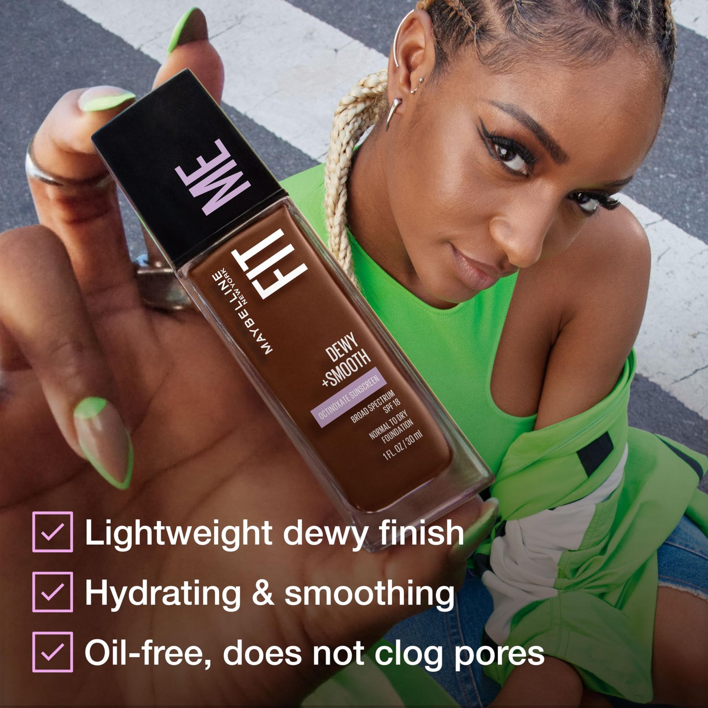 Maybelline Fit Me Dewy + Smooth Foundation, Buff Beige, 1 fl. oz. (Packaging May Vary)