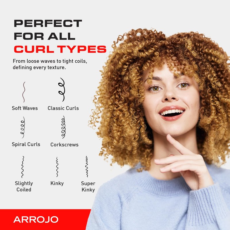 Arrojo Curl Defining Gel, 5.1 fl oz – Moisture-Rich, Firm Hold Wavy & Curly Hair Gel - Paraben-Free & Sulfate Free & Cruelty-Free Frizz & Heat Damage Protection