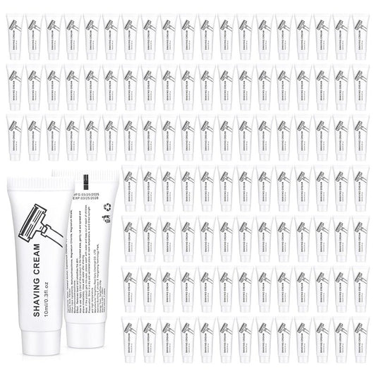 Travel Shaving Cream - 10ml Individually Packaged | Perfect for Camping, Hotels, and Home Use (200-Pack)