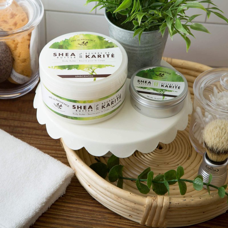Pre de Provence Beurre De Karité Moisturizing Collection, Shea Butter Enriched Nourishing, Body Butter, 500 ML, Unscented