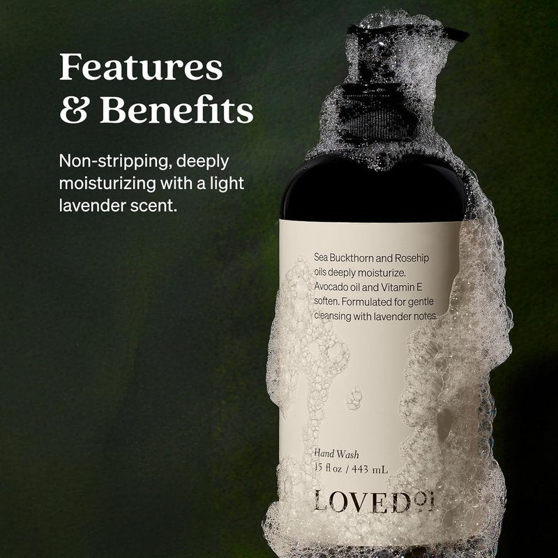 Loved01 Hand Soap and Lotion Set - Cleansing & Moisturizing Bundle | 15 Oz Hand Wash & 15 Oz Body Lotion