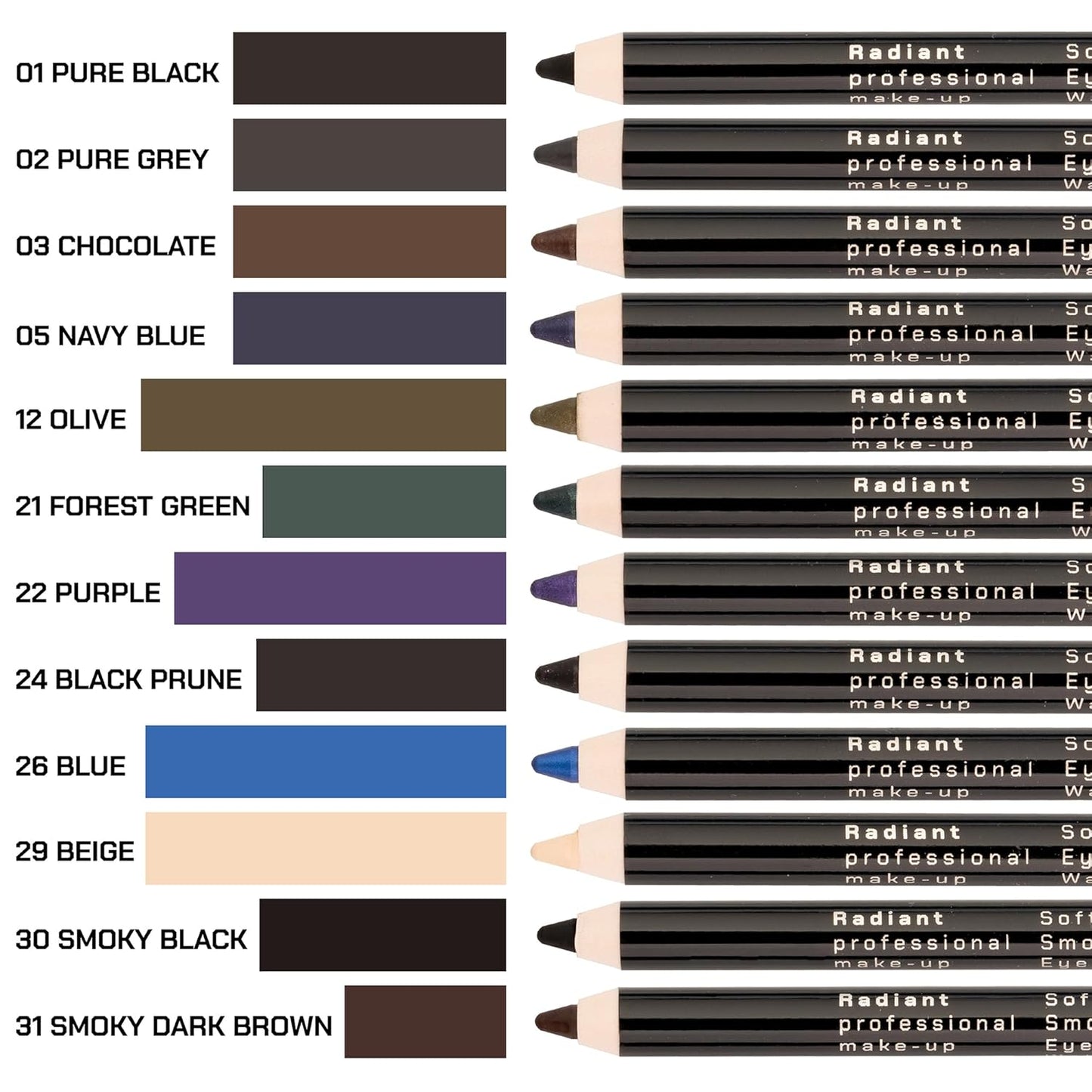 Professional Waterproof Eyeliner Pencil - Long-Lasting Smudge-Proof Tool for Smoky Eyes | Dark Brown
