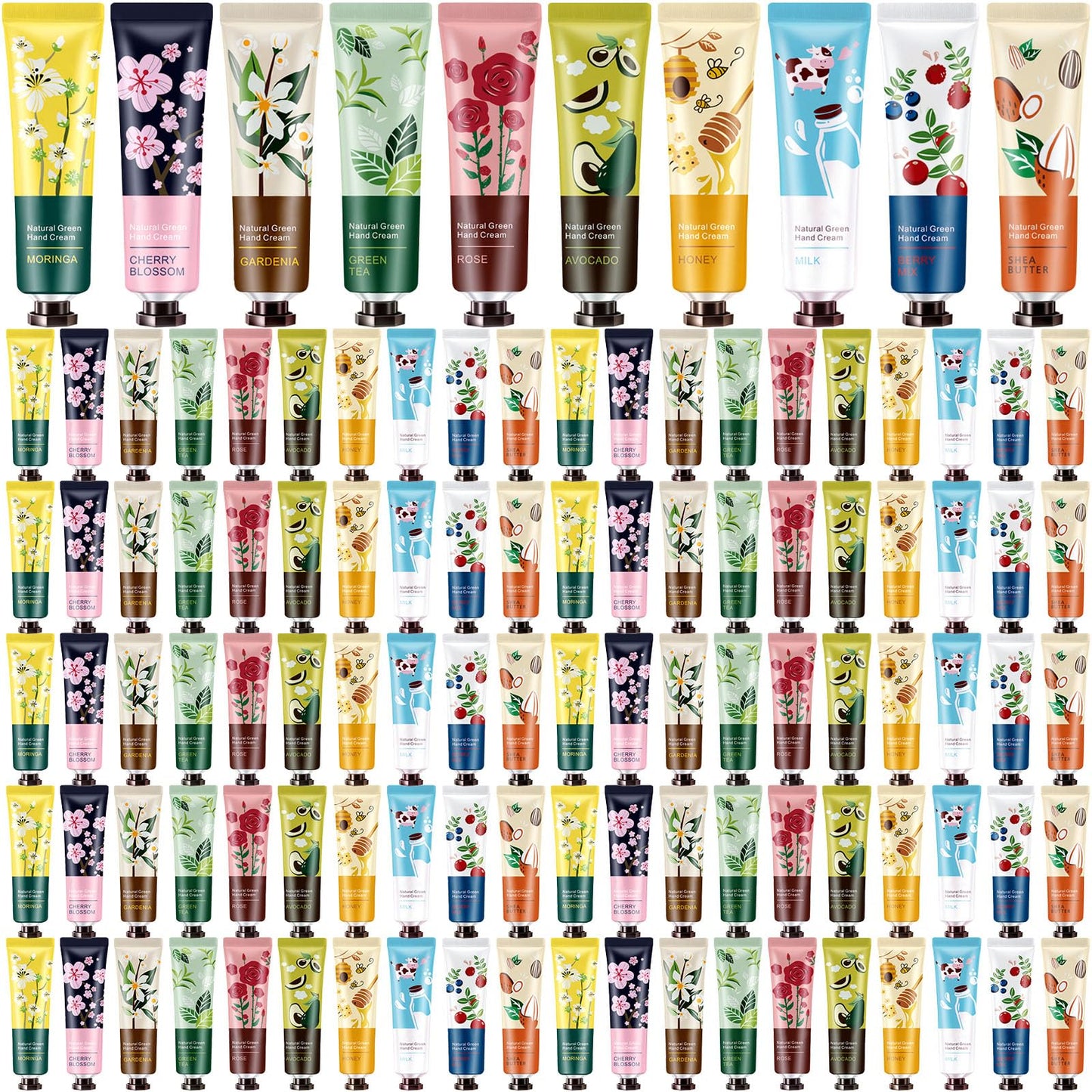 Dansib 120 Pack Hand Cream Gifts Set for Women Mothers Day Gifts for Mom Mini Lotion Bulk for Dry Cracked Hands, Mini Hand Lotion for Nurse Gifts,bridesmaid Gifts,teacher Appreciation Gifts,10 Styles