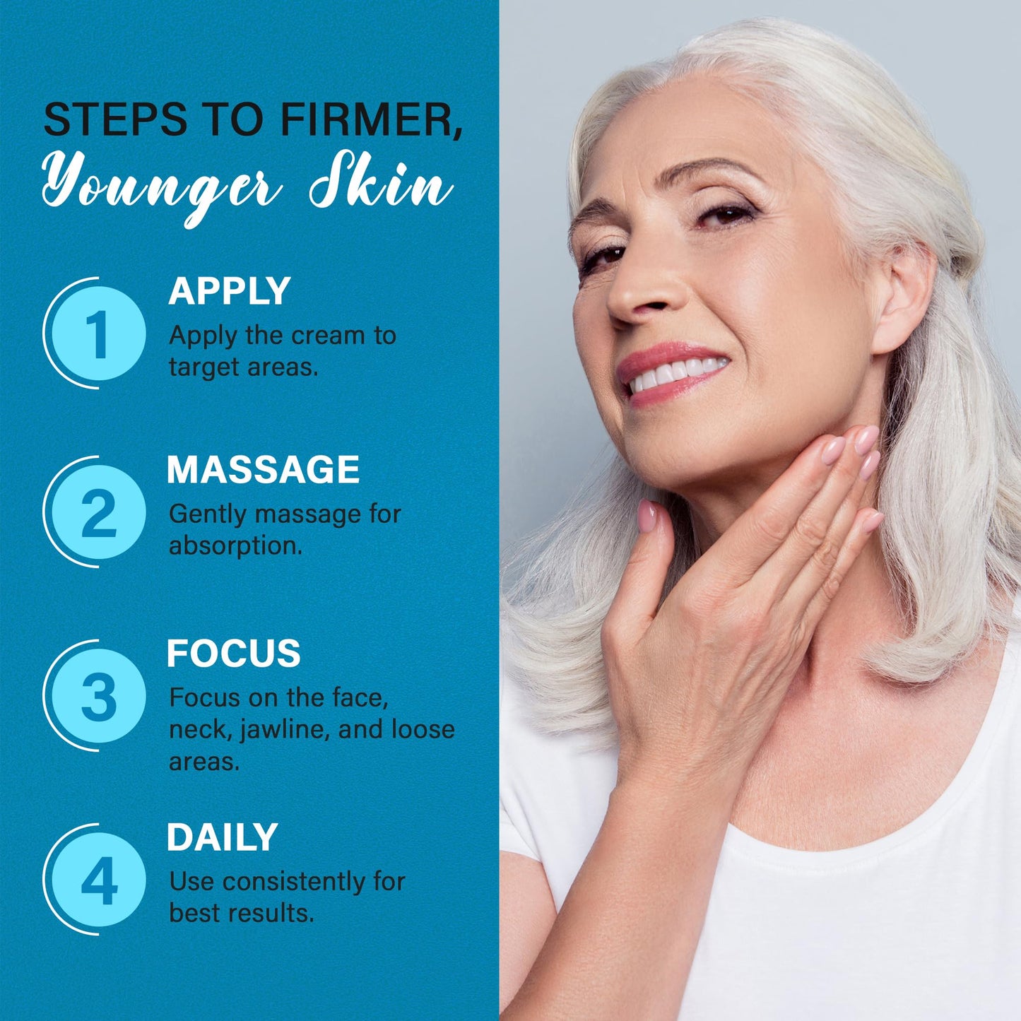 Tighten and Lift Neck Cream: Instant Face Lift Cream - 6-in-1 Anti-Aging Face Moisturizer for Anti-Wrinkle, Firm - Collagen, Retinol, Peptides & Hyaluronic Acid Neck Firming Cream for Skin Care