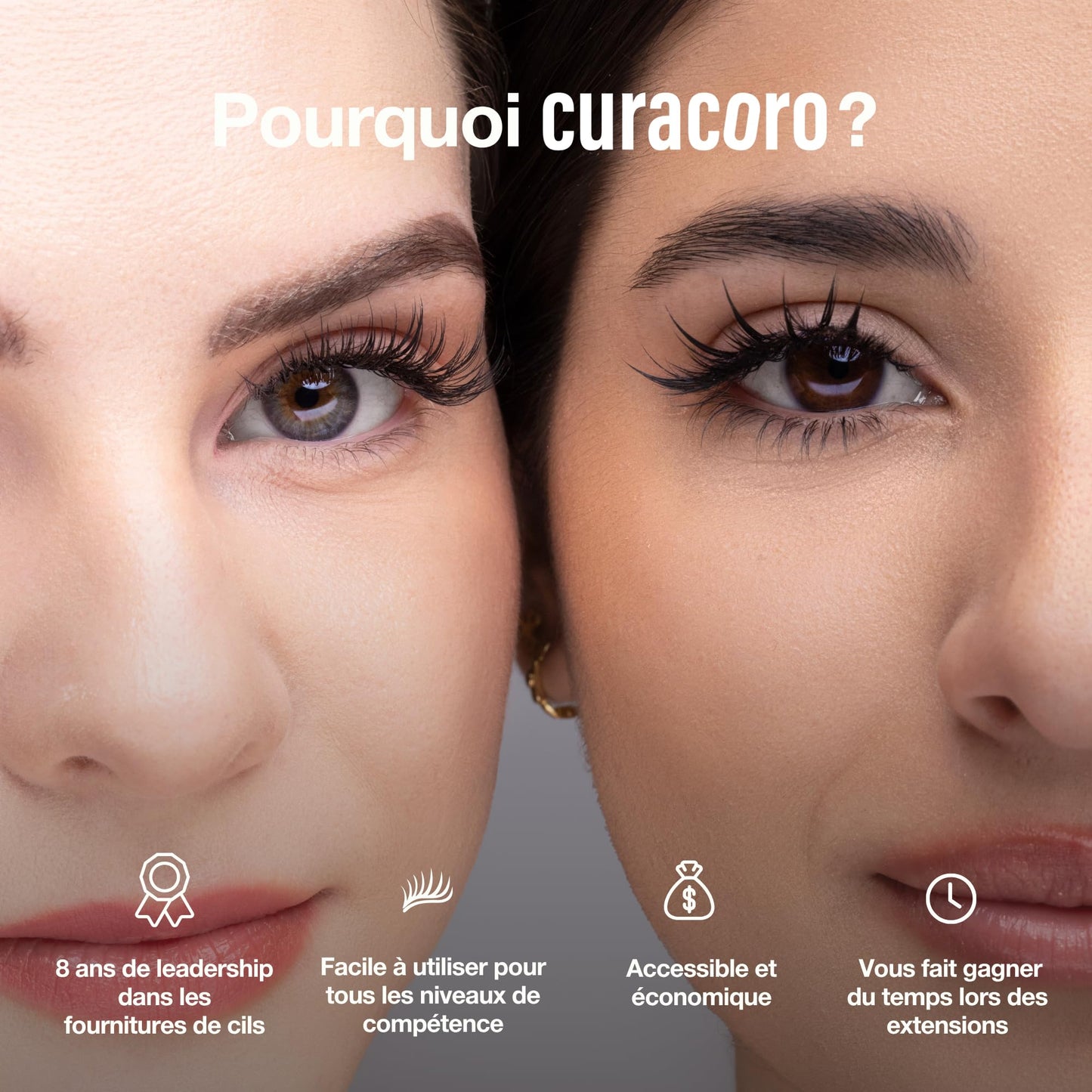 Curacoro LashFolio Narrow Promade Fans, 8D-0.05 CC Curl, 11mm Length, Handmade Volume Eyelashes, Professional Long-Lasting Promade Lash Fans