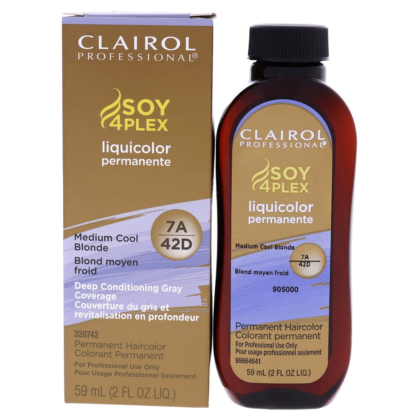 Clairol Professional Permanent Liquicolor, 7a Medium Cool Blonde, 2 Fl Oz - Packaging May Vary