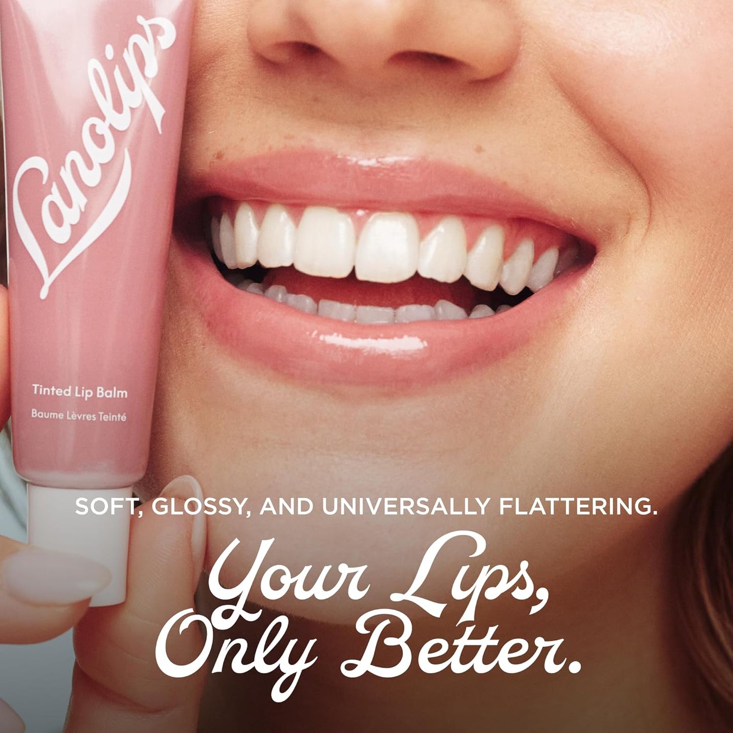 Lanolips Tinted Lip Balm - Moisturizing Color-Tinted Balm with Lanolin & Vitamin E | Perfect Nude (12.5g)