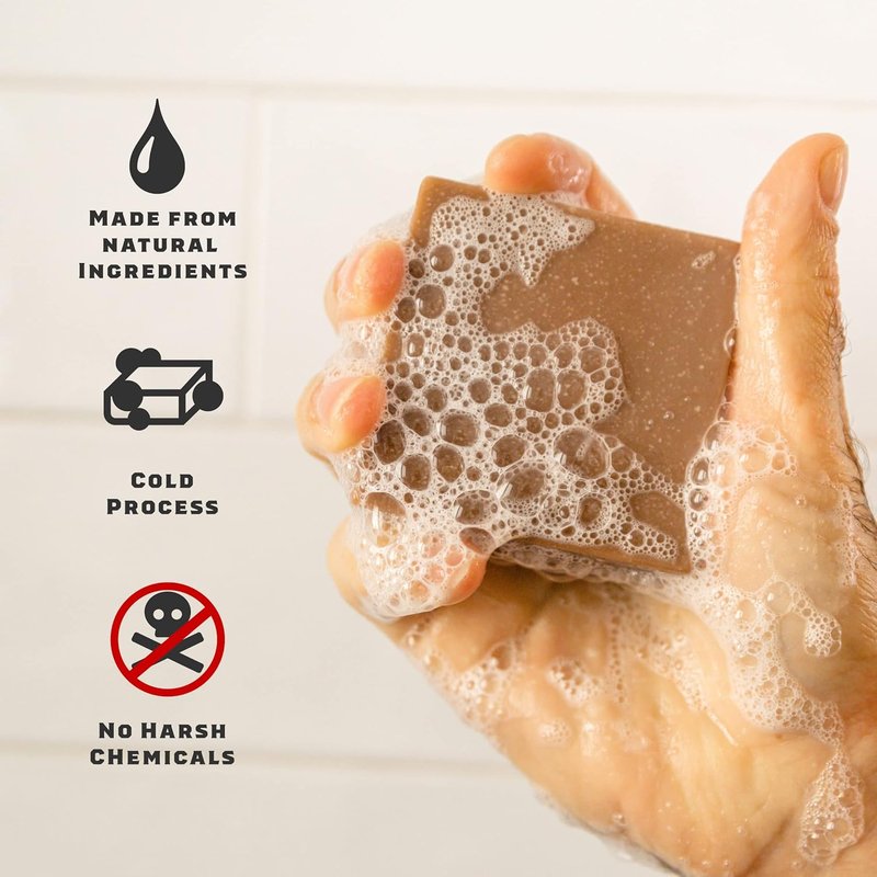 Dr. Squatch Men's Bar Soap - Cold Process Bay Rum Soap with Natural Oils | 5 oz, 3-Pack