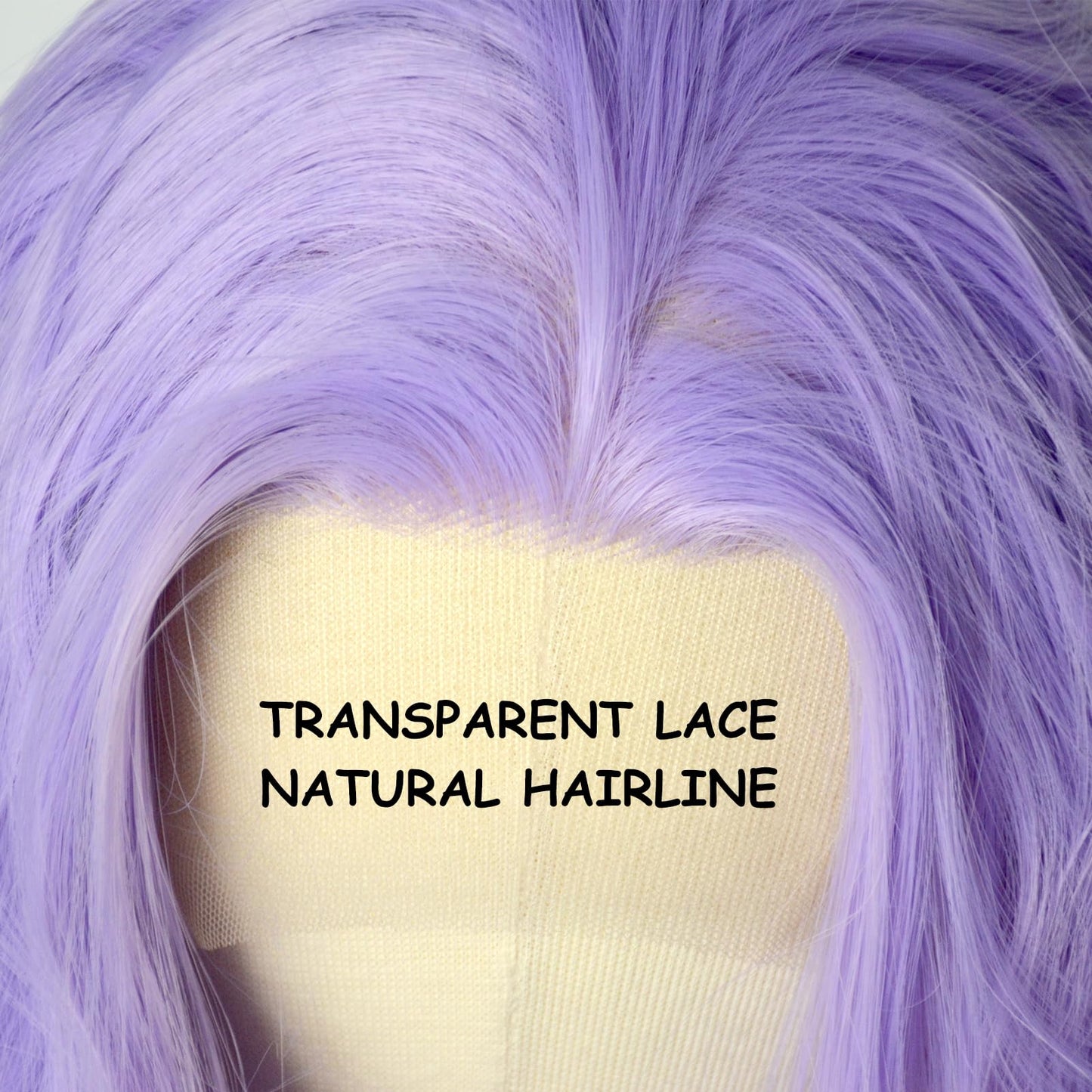 Luwigs Lanvender Purple Natural Wavy Lace Front Wigs Synthetic Loose Body Wave Heat Fiber Hair for Women Replacement Wigs Half Hand Tied Cosplay Daily Wear 22inch (22 Inch, Purple,Wavy)