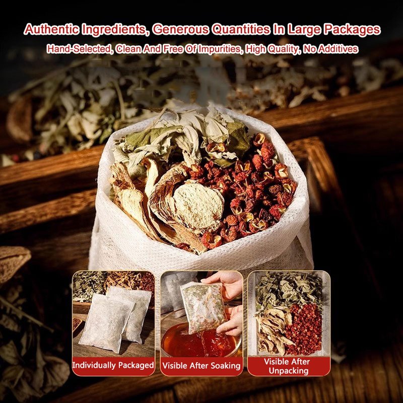 30 Pcs Body Herbal Detox Foot Soak To Remove Toxins,Lymphatic Drainage Ginger Foot Detoxing Soak for Relieve Fatigue Dispel Cold and Remove Dampness 艾草泡脚足浴包