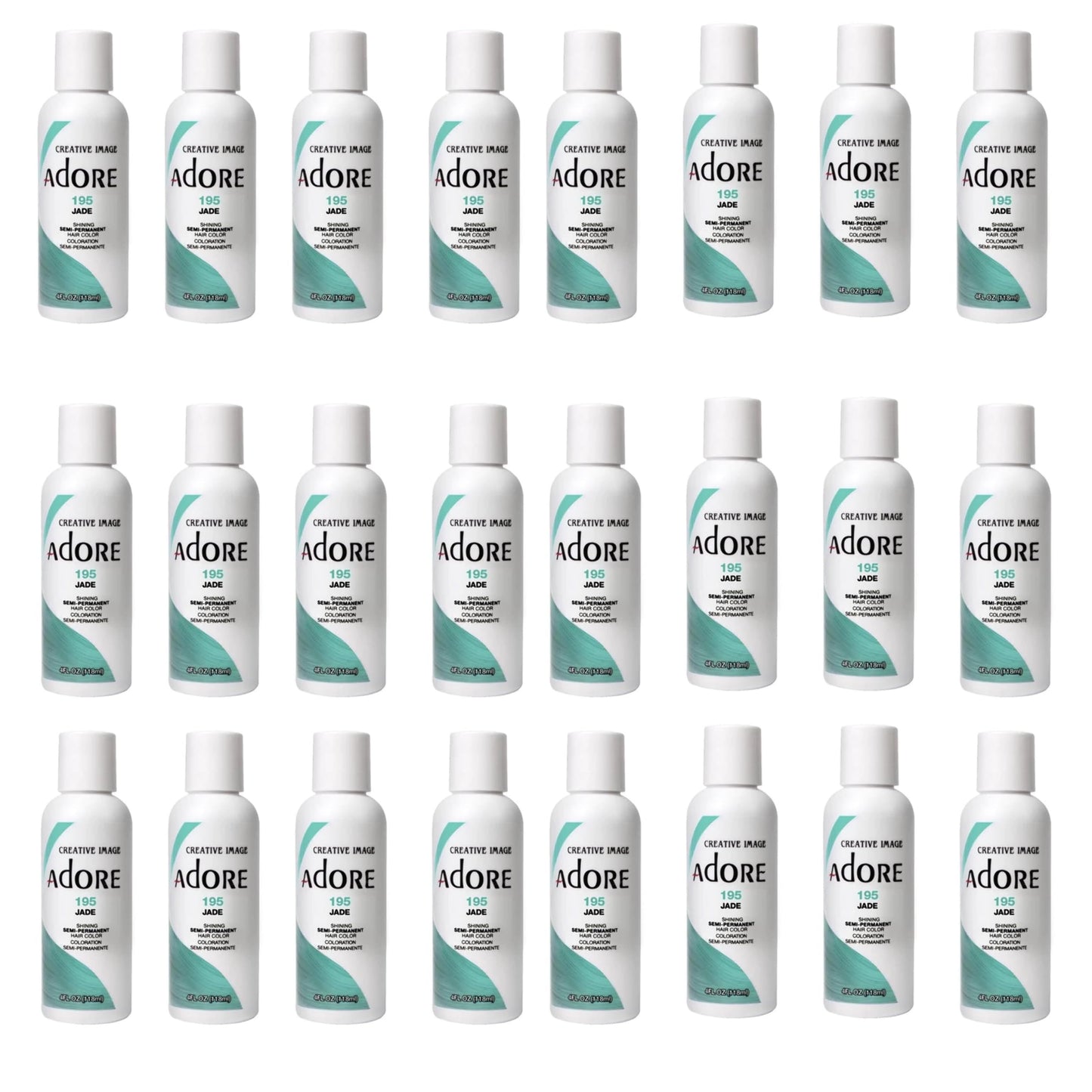Adore Semi-Permanent Haircolor #195 Jade 4 Ounce (118ml) (3 Pack)