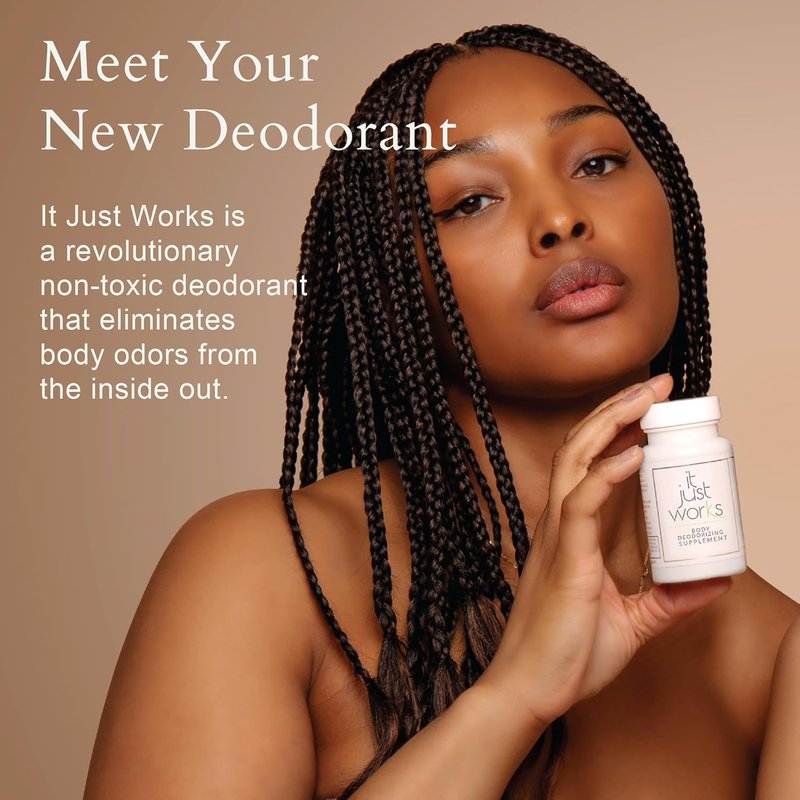 Whole Body Natural Deodorizing Supplement - Vegan & Organic Internal Deodorant for Underarms, Intimate Areas | 30 Capsules