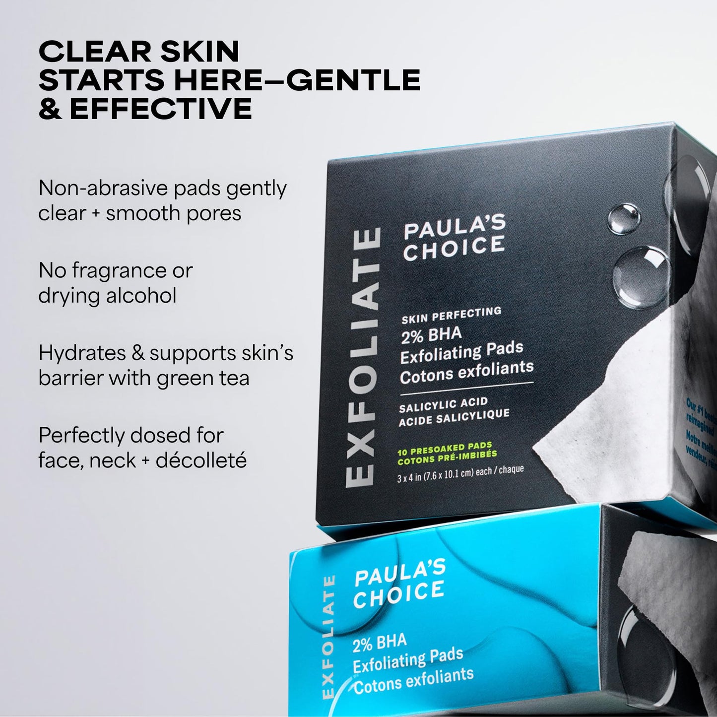 Paula's Choice SKIN PERFECTING 2% BHA Salicylic Acid Exfoliating Pads - Facial Exfoliant Pads for Blackheads, Enlarged Pores, Wrinkles & Fine Lines