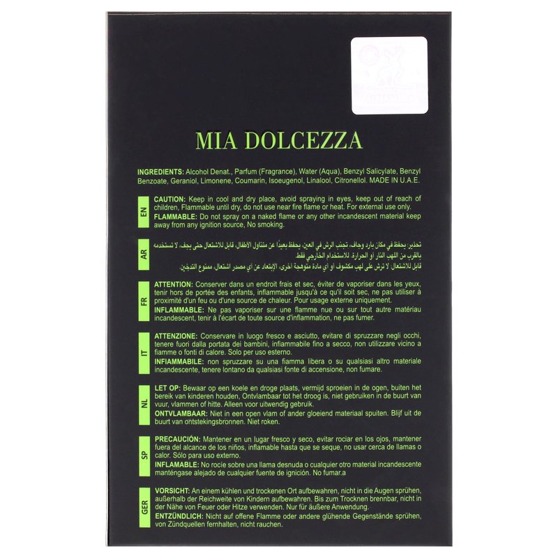 Mia Dolcezza Verde by Maison Alhambra for Unisex - 3.4 oz EDP Spray