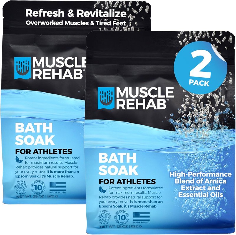 Epsom Salt Bath Soak with Arnica - Fast-Dissolving Muscle Relief Salts | 2 Pack, 29 oz