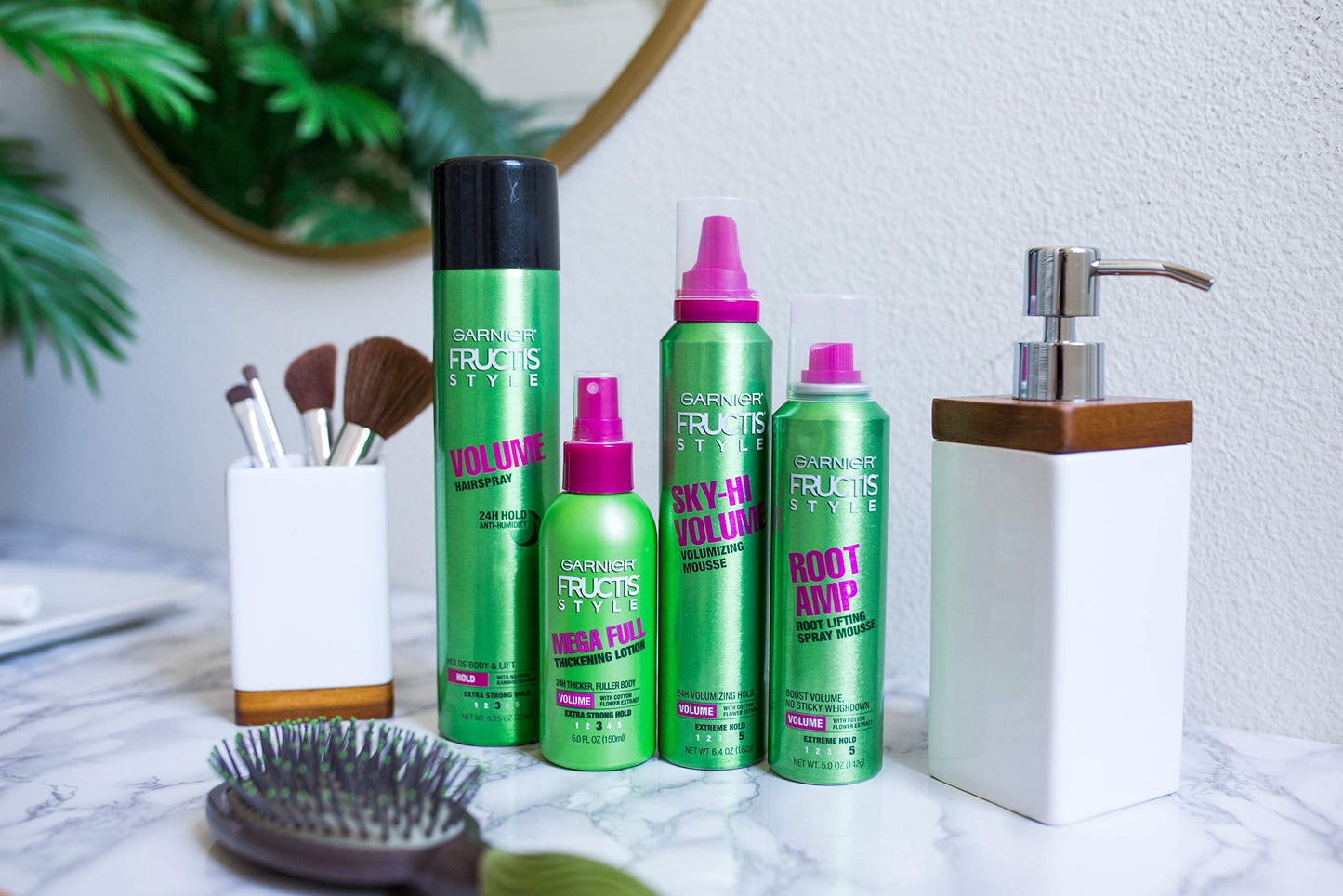Garnier Fructis Style Sky-Hi Volume Mousse, All Hair Types, 6.4 oz. (Packaging May Vary)