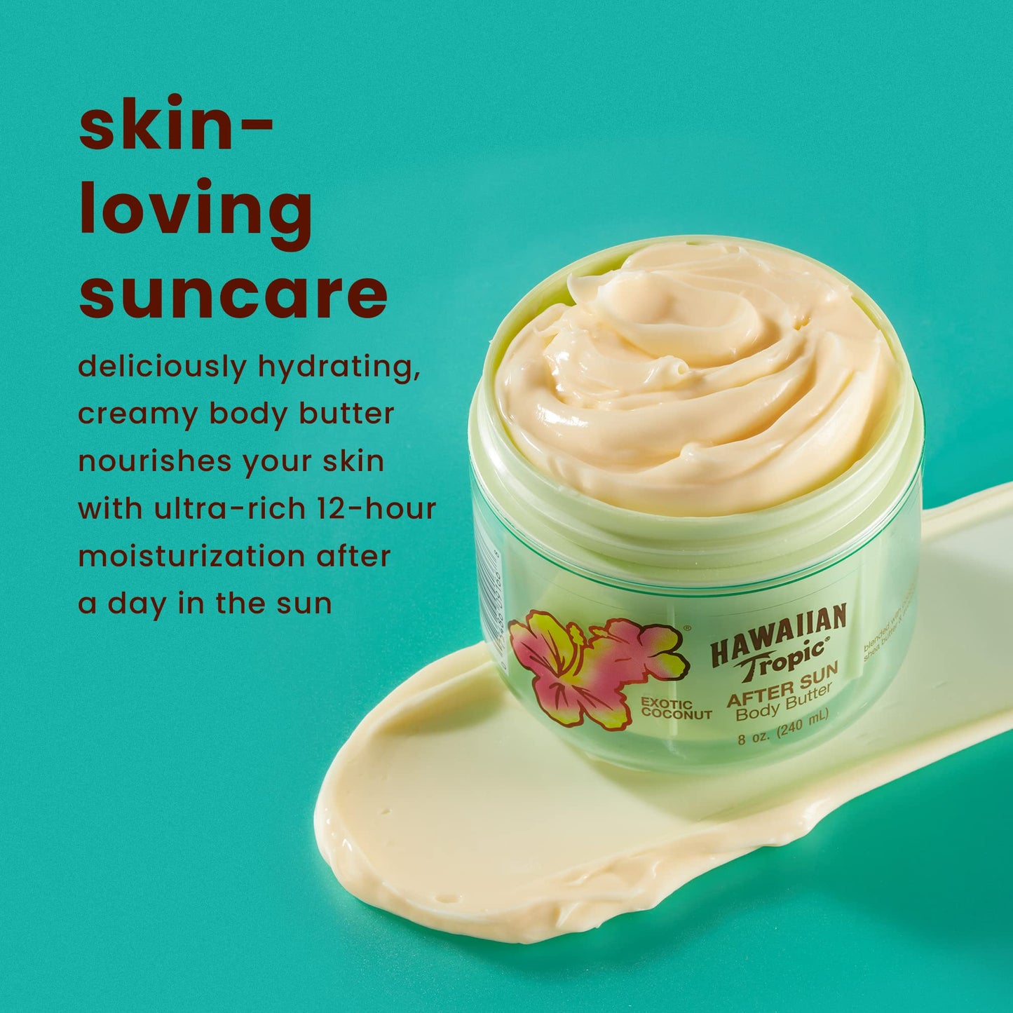Hawaiian Tropic Weightless Hydration SPF 30 Sunscreen Twin Pack and After Sun Body Butter with Coconut Oil, 8oz